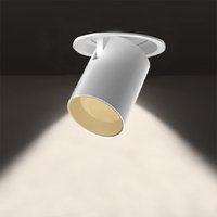 Focos empotrados LED interiores de enfoque ajustable con cuerpo de lámpara de aluminio de color cálido para salas de exposiciones y escenarios DMX512
