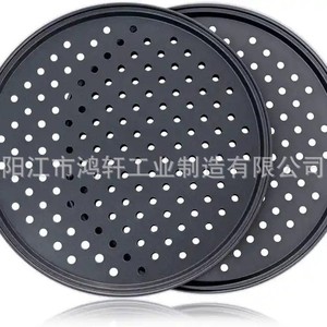 Non-Stick Round <b>Pizza</b> <b>Pan</b> 12-Inch With Holes For Home Baking Iron Material Easy To Unmold - Product Image 1