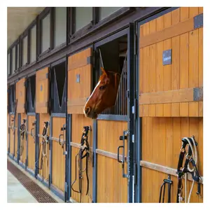 cheap economical bamboo hinged door horse stable front system animal husbandry equipment
