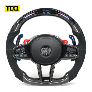 พวงมาลัยคาร์บอนไฟเบอร์แท้ TDD พร้อมไฟ LED สำหรับ BMW CS LCL - Product Image 1