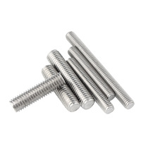 304 Stainless Steel Die Lead Rod Full Thread Screw Through Thread Stud M5M6M8M10M12M14M16M24 Plain Finish