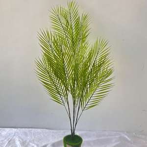 Bonsaï en plastique au toucher réel, feuilles de palmier, grandes feuilles de cycas artificielles de qualité supérieure, plantes de la jungle artificielles - Product Image 4