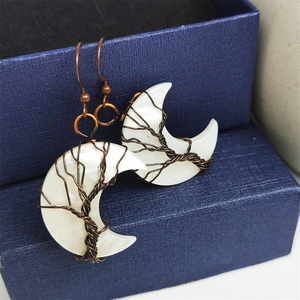 Usine Vente Directe Naturel Abalone Shell Géométrique Boucles D'oreilles Blanc Vadrouille Shell Lune Ovale Rond Pendentif Or Boucles D'oreilles Bijoux Femmes - Product Image 5