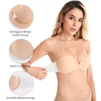 Summer Thin Gather Nipple Patch Underwear Accessories Deep Plunge Bra Kit  Push-up Frontless Bra Backless Strapless Bra For Dress - Bras - AliExpress