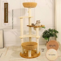 Arbre à chat de luxe robuste personnalisé OEM, avec maisonnette confortable, griffoir en sisal et centre d'activités d'escalade anti-ennui
