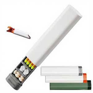 MEMOSAN Organisateur de pilules hebdomadaire personnalisé 7 jours, boîtes à comprimés 7 compartiments, étuis de voyage portables en plastique - Product Image 2