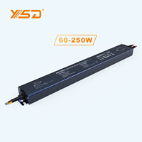 Driver LED AC-DC YSD IP67 DALI DT6 dimmable 40W-300W avec gradation 0-10V et Push Dimming pour éclairage LED, boîtier en aluminium