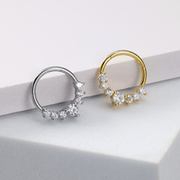 Anneau de septum personnalisable, bijoux de piercing Daith, anneaux de nez 16G, créoles articulées à clipser, piercing corporel en acier inoxydable 316L