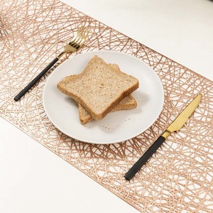 사용자 정의 스트라이프 테이블 러너 웨딩 파티 180cm 300cm 400cm 크기 옵션 치즈 천 거즈 크레이프 천 홈 호텔 사용 - Product Image 2