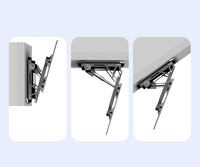 Support de plafond motorisé pour téléviseur 50-90 pouces avec télécommande électrique, rotation et réglage en hauteur, en acier laminé à froid