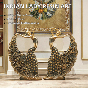 Bán Buôn Ấn Độ Nhảy Múa Phụ Nữ Nhựa Bức Tượng Điêu Khắc Thủ Công Mỹ Nghệ Trang Trí Nội Thất Nghệ Thuật Bức Tượng Mô Hình Cho Phòng Khách - Product Image 5