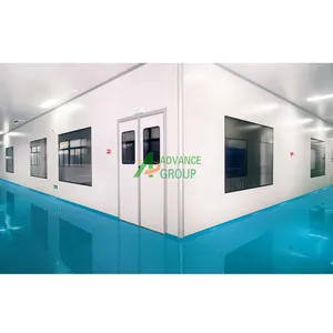Puerta de sala limpia de acero oscilante hermética para hospital farmacéutico de laboratorio