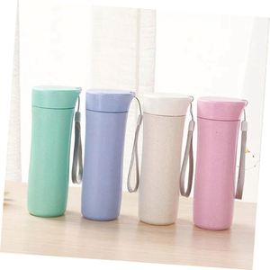 Vaso <span class=keywords><strong>de</strong></span> Café Reutilizable Portátil <span class=keywords><strong>de</strong></span> 450 ml, Ecológico, <span class=keywords><strong>de</strong></span> Paja <span class=keywords><strong>de</strong></span> Trigo, con Tapa, Personalizable, Libre <span class=keywords><strong>de</strong></span> BPA, Botella <span class=keywords><strong>de</strong></span> Agua - Product Image 2