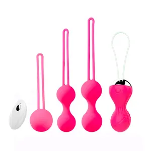 4 in1 Silicone Vagin Exercices Femmes Jouets Sexuels Télécommande Oeuf Vibrateur Geisha Ensemble Vibrantes Kegel boules