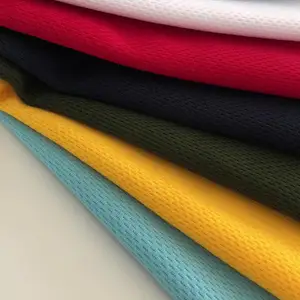 Stoffe Textil Rohstoffe Wicking Gestricktes Polyester Bird Eye Loch Mesh T-Shirt Stoff für Sweatshirt Sport Kleidungs stück