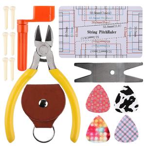 Kit di Strumenti per Chitarra 26 Pezzi in Borsa: Lima, Chiave, Misuratore Altezza Corde, Tagliacorde, Strumenti per Lucidatura e Riparazione Tasti - Product Image 3