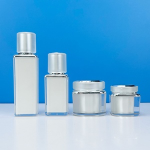 Customized Sell Well 15ml 30ml 50ml Luxury Square White Cosmetic Acrylic Lotion <b>Pump</b> <b>Bottle</b> - Product Image 6