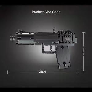 Ensemble de blocs de construction éducatifs Mould King 14008, pistolet automatique, fusil de sniper, bloc de construction de pistolet pour jouet militaire pour enfants, tir - Product Image 3