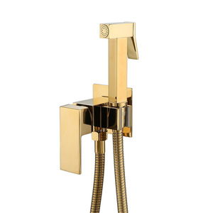 Matt Black Square High-Pressure Brass Shower Head <strong>Sprayer</strong> Valve <strong>Toilet</strong> <strong>Bidet</strong> Partner for Hotels - Product Image 4