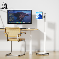 Soporte de Suelo Universal para Tablet con Rotación de 360 Grados y Altura Ajustable, Antirrobo, para Android, PC, iPad de Apple