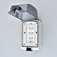 Prise de courant étanche IP66 pour extérieur, résistante aux intempéries, 16A 250V, norme combinée UK/EU/US/AU/italienne/brésilienne