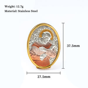 Figura Decorativa <span class=keywords><strong>de</strong></span> San Francisco <span class=keywords><strong>de</strong></span> GIVELUCK, Acero Inoxidable, Hecha a Mano, Personalizable, Artesanal, Espiritual, <span class=keywords><strong>Católica</strong></span>, Religiosa, Venta al por Mayor - Product Image 2