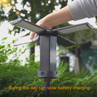 Panneaux solaires portables 4-en-1 pliables avec télécommande, charge Type-C et solaire, lampe d'urgence détachable pour camping extérieur