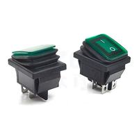 Interrupteur à bascule étanche KCD4 IP12/IP11 à courant élevé 20A avec fonction marche-arrêt, barre lumineuse LED 120V PA66/PC
