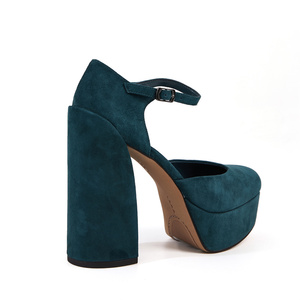 Vendita calda piattaforma tacchi vera pelle punta aperta cinturino posteriore sandali estivi <span class=keywords><strong>scarpe</strong></span> moda donna - Product Image 2