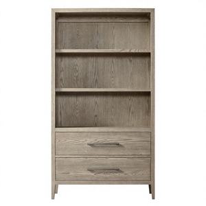 Libreria Grande in Legno Massello di Quercia Stile <span class=keywords><strong>Country</strong></span> Americano RH, Combinazione Vintage con Mobile Contenitore Semplice Francese, Personalizzabile - Product Image 1