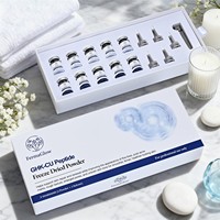 Kit de poudre lyophilisée de sérum professionnel GHK-Cu au peptide de cuivre bleu pour raffermir la peau, la renouveler et réparer les rides