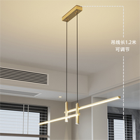 Luminaire suspendu moderne minimaliste de haute qualité pour salle à manger, bar, chambre à coucher, luminaire suspendu noir tendance, lustre LED long