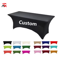 Nuoxin vente en gros de nappes en polyester bon marché d'extérieur couvertures de table pliantes ajustées par sublimation rectangle pour mariage et événements