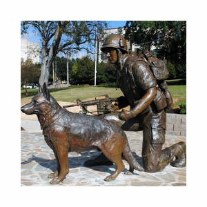 Tùy Chỉnh Ngoài Trời Nhà Vườn Công Viên Trang Trí Cuộc Sống Kích Thước Kim Loại Người Lính Điêu Khắc Brass Mỹ Đồng Người Lính Với Súng USA Bức Tượng - Product Image 4