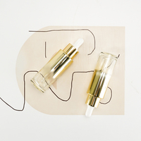 Emballage de 30ml pour cosmétiques biologiques pour soins de la peau Bouteille en verre recyclable à revêtement métallique doré avec compte-gouttes, personnalisable