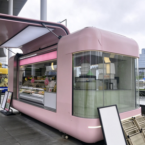 Trailer per Caffè Personalizzato OEM con Design a Capsula Arrotondata, Insegna al Neon a Mezzaluna, Mensola a Muro e Macinacaffè Doppio per Espresso <span class=keywords><strong>Bar</strong></span> - Product Image 4