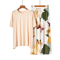 Pyjama imprimé Floral pour femmes, ensemble de 2 pièces, vêtements de nuit décontractés, amples, nouvelle collection printemps et été