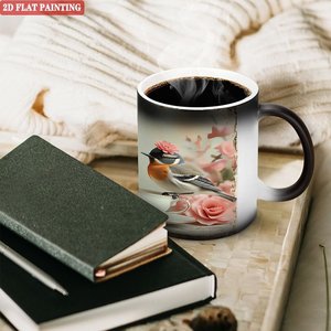 Custom Mug 11oz Frosted Black <b>Ceramic</b> Heat Changing Blank Gift <b>Cup</b> - Product Image 3
