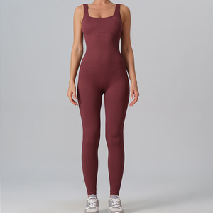 Costume da donna <span class=keywords><strong>con</strong></span> Logo personalizzato di alta qualità Sexy da Yoga <span class=keywords><strong>con</strong></span> <span class=keywords><strong>Leggings</strong></span> aderenti <span class=keywords><strong>tuta</strong></span> da Yoga - Product Image 4