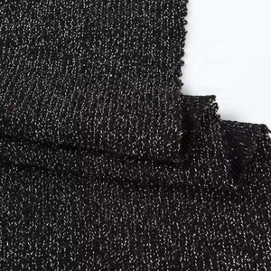 79% Polyester 18% <span class=keywords><strong>Lurex</strong></span> 3% Spandex Brillant Métallique Tricoté Argent Vêtement Tissu Tricotage - Product Image 4