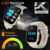Reloj Inteligente LIGE BWKM02 CE ROHS con Linterna LED, Respuesta a Llamadas, Compatible con Android y iPhone, Monitor de Actividad Física, Frecuencia Cardíaca, SpO2