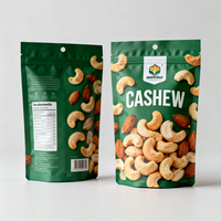 Sachets personnalisés en plastique pour biscuits, sachets souples en aluminium pour noix de cajou, avec impression sur mesure