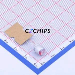 Condensateur solide 7R5AREP471M06X6T, composant traversant (THT), D6.3xL6mm 470uF 20% 7.5V - Product Image 1