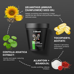 Bálsamo Orgánico para el Cuidado Posterior del Tatuaje de Marca Privada, Humectante de 200g para Reparación y Protección de la Piel del Cuerpo - Product Image 4