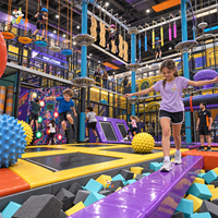 Équipement de terrain de jeux d'aventure personnalisé de grande taille pour centre de divertissement familial en centre commercial, fabricant, 3000 m²