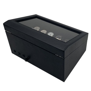 Juego de 6 Cajas de Almacenamiento y Exhibición de Relojes Cuadradas de Madera Reciclada Ecológica con Diseño Resistente a Impactos - Product Image 6