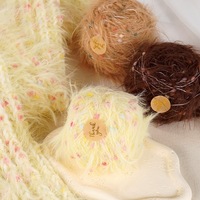 Fil fantaisie 50g à poils longs, coloré, pour écharpe et châle DIY, doux, respectueux de la peau, mélange de fils à tricoter à la main