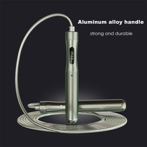 <span class=keywords><strong>Corda</strong></span> per Saltare Personalizzata con Logo, Peso Regolabile e Digitale, in PVC con Manico in Alluminio e Contatore LED per Competizioni Fitness e <span class=keywords><strong>CrossFit</strong></span> - Product Image 3