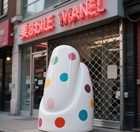 Grande sculpture d'ongle de simulation, décoration d'ongles, ornements de magasin, tête de porte, image personnalisée, modèle en fibre de verre