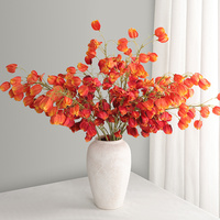 Hoogwaardige kunstmatige Physalis Chinese lantaarn fruittak voor vintage bruidsvaas interieur bloemstuk decoratie